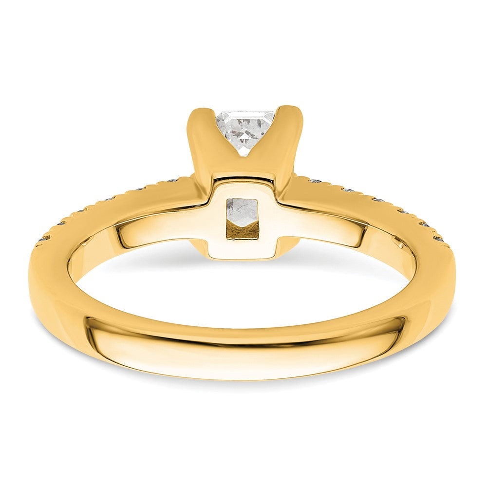 True Origin Lab Grown Diamond VS+ F+ Semi-Mount Emerald Engagement Ring