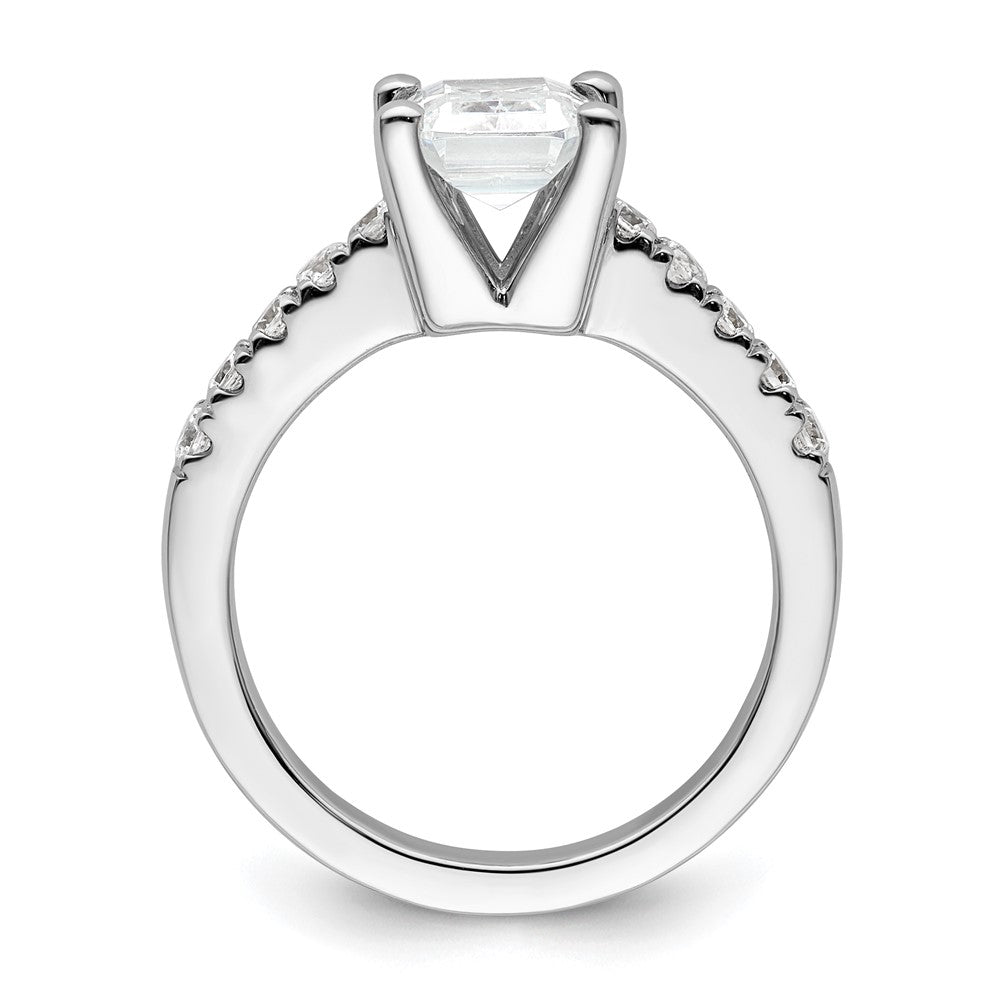 True Origin Lab Grown Diamond VS+ F+ Semi-Mount Emerald Engagement Ring