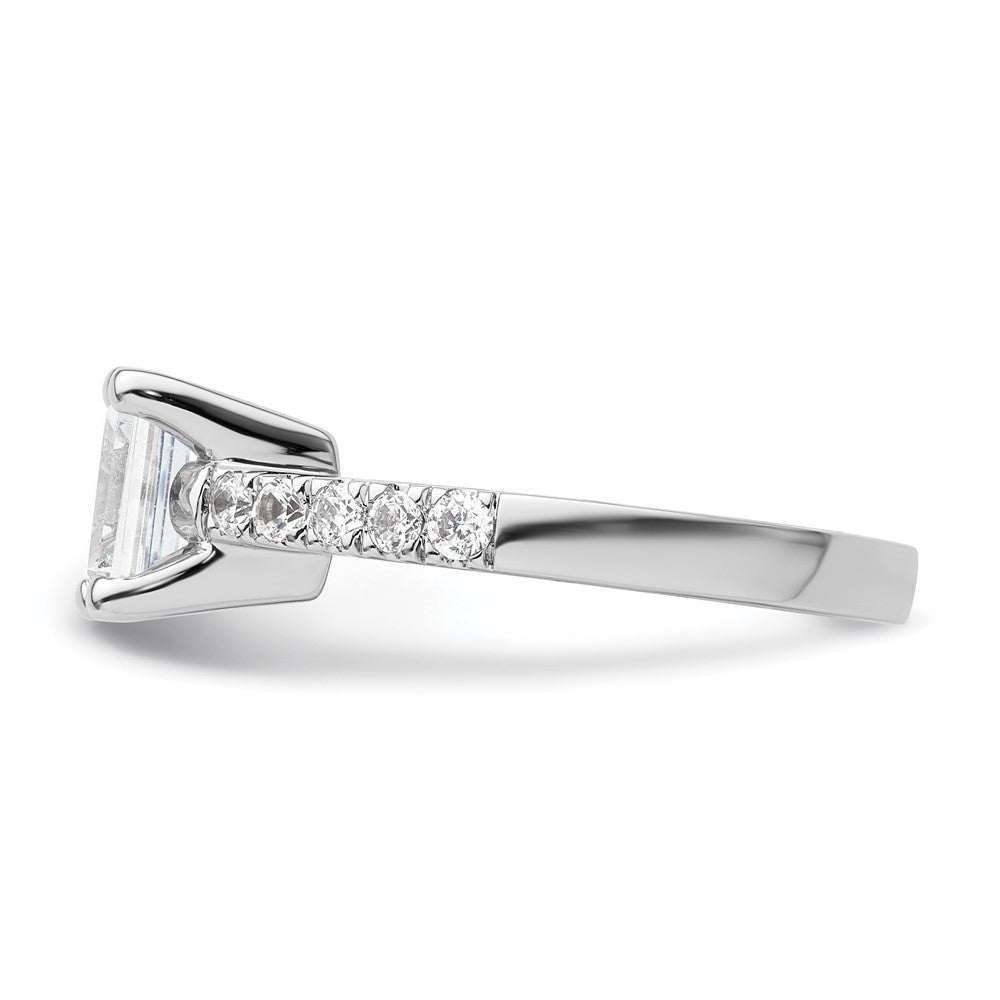True Origin Lab Grown Diamond VS+ F+ Semi-Mount Emerald Engagement Ring