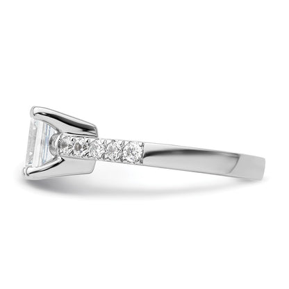 True Origin Lab Grown Diamond VS+ F+ Semi-Mount Emerald Engagement Ring