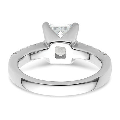 True Origin Lab Grown Diamond VS+ F+ Semi-Mount Emerald Engagement Ring