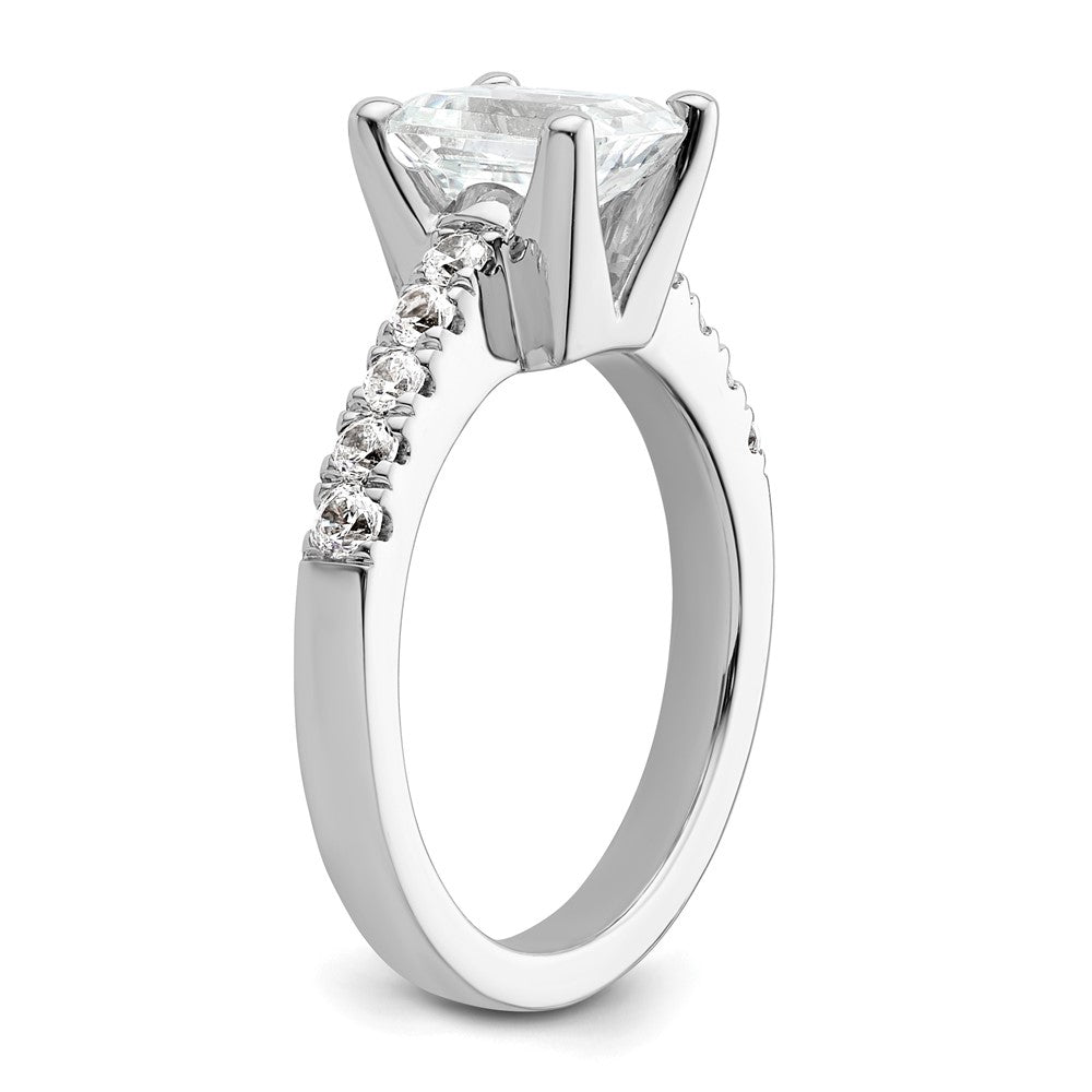 True Origin Lab Grown Diamond VS+ F+ Semi-Mount Emerald Engagement Ring