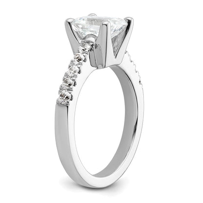 True Origin Lab Grown Diamond VS+ F+ Semi-Mount Emerald Engagement Ring