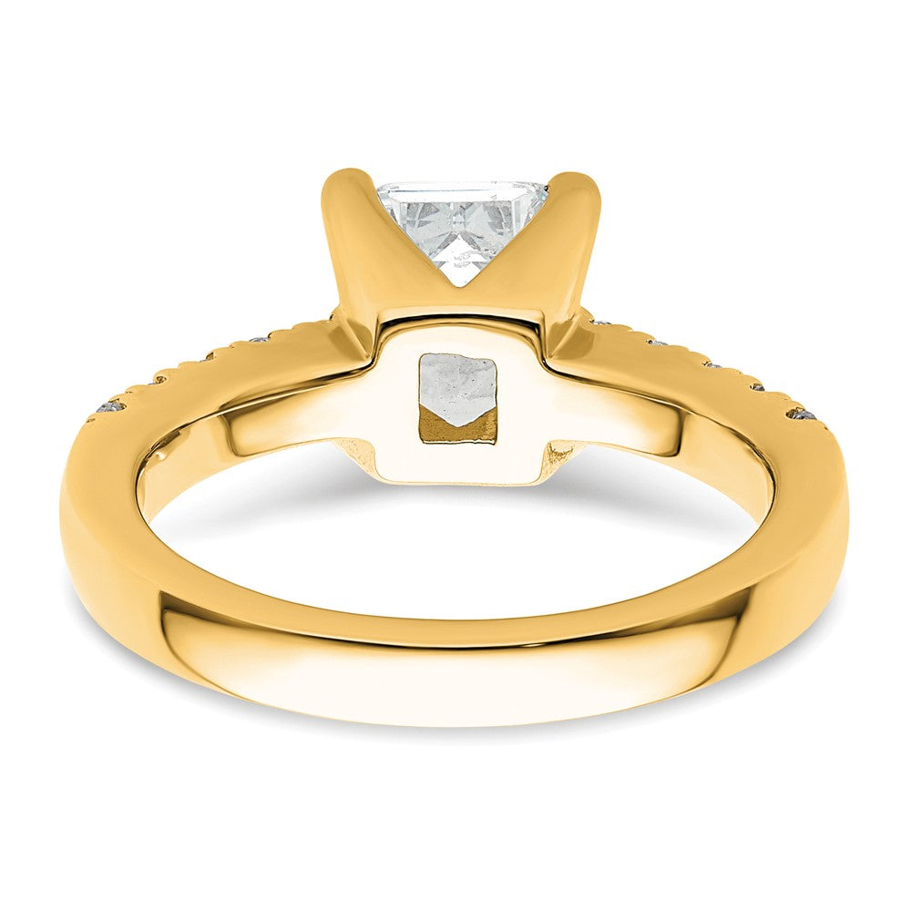 True Origin Lab Grown Diamond VS+ F+ Semi-Mount Emerald Engagement Ring