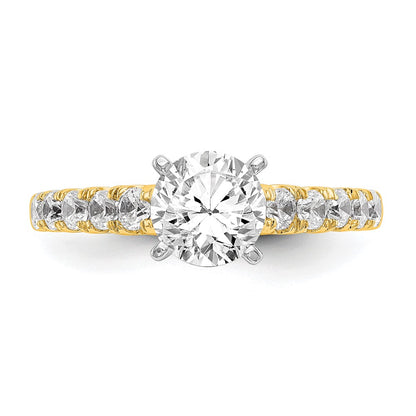 True Origin Lab Grown Diamond VS+ F+ Semi-Mount Peg Set Engagement Ring