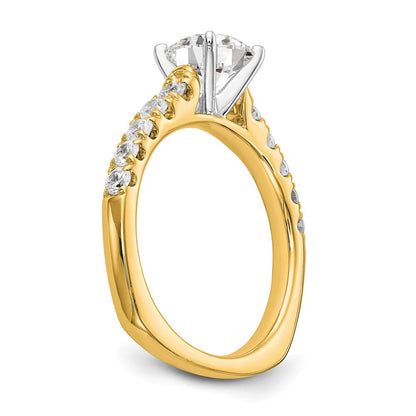 True Origin Lab Grown Diamond VS+ F+ Semi-Mount Peg Set Engagement Ring