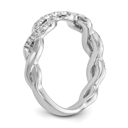 True Origin Lab Grown Diamond VS+ F+ Intertwined Complete Band