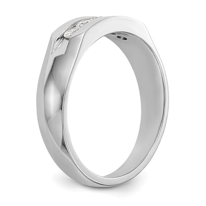 True Origin Men's Lab Grown Diamond VS+ F+ Complete Channel Five Stone Band