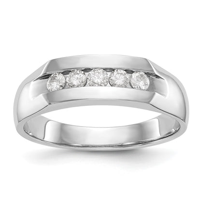 True Origin Men's Lab Grown Diamond VS+ F+ Complete Channel Five Stone Band