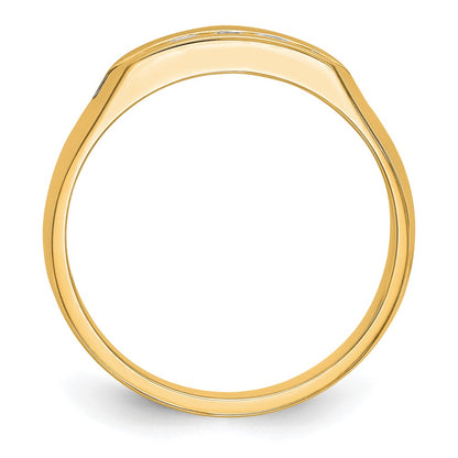 True Origin Men's Lab Grown Diamond VS+ F+ Complete Channel Five Stone Band