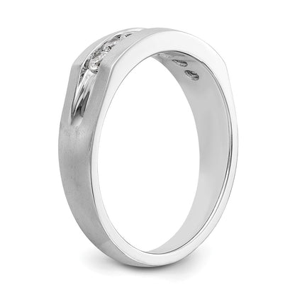 True Origin Men's Lab Grown Diamond VS+ F+ Complete Channel Band