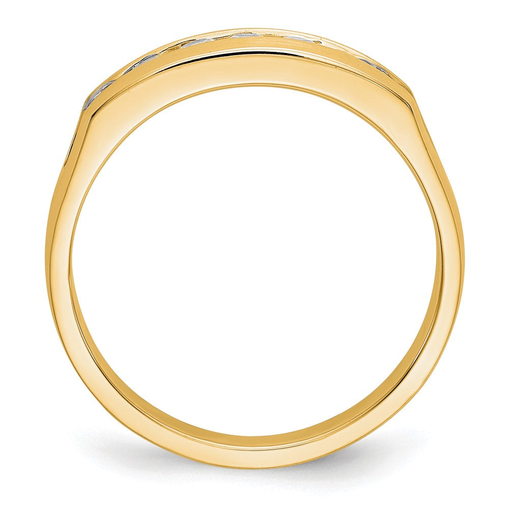 True Origin Men's Lab Grown Diamond VS+ F+ Complete Channel Band