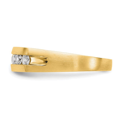 True Origin Men's Lab Grown Diamond VS+ F+ Complete Channel Band