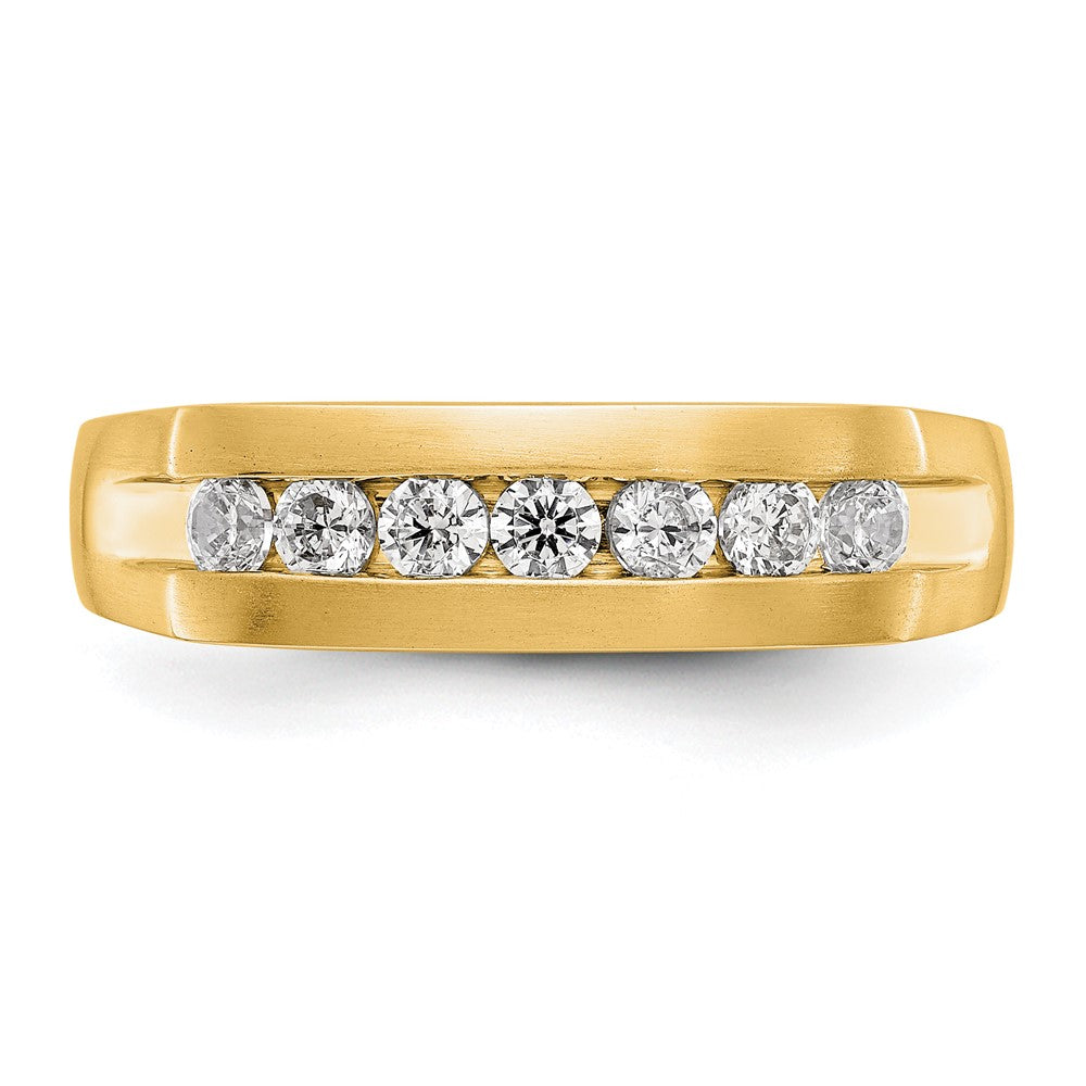 True Origin Men's Lab Grown Diamond VS+ F+ Complete Channel Band