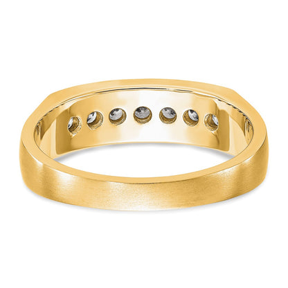 True Origin Men's Lab Grown Diamond VS+ F+ Complete Channel Band