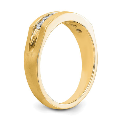 True Origin Men's Lab Grown Diamond VS+ F+ Complete Channel Band