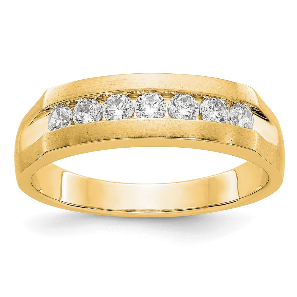 True Origin Men's Lab Grown Diamond VS+ F+ Complete Channel Band