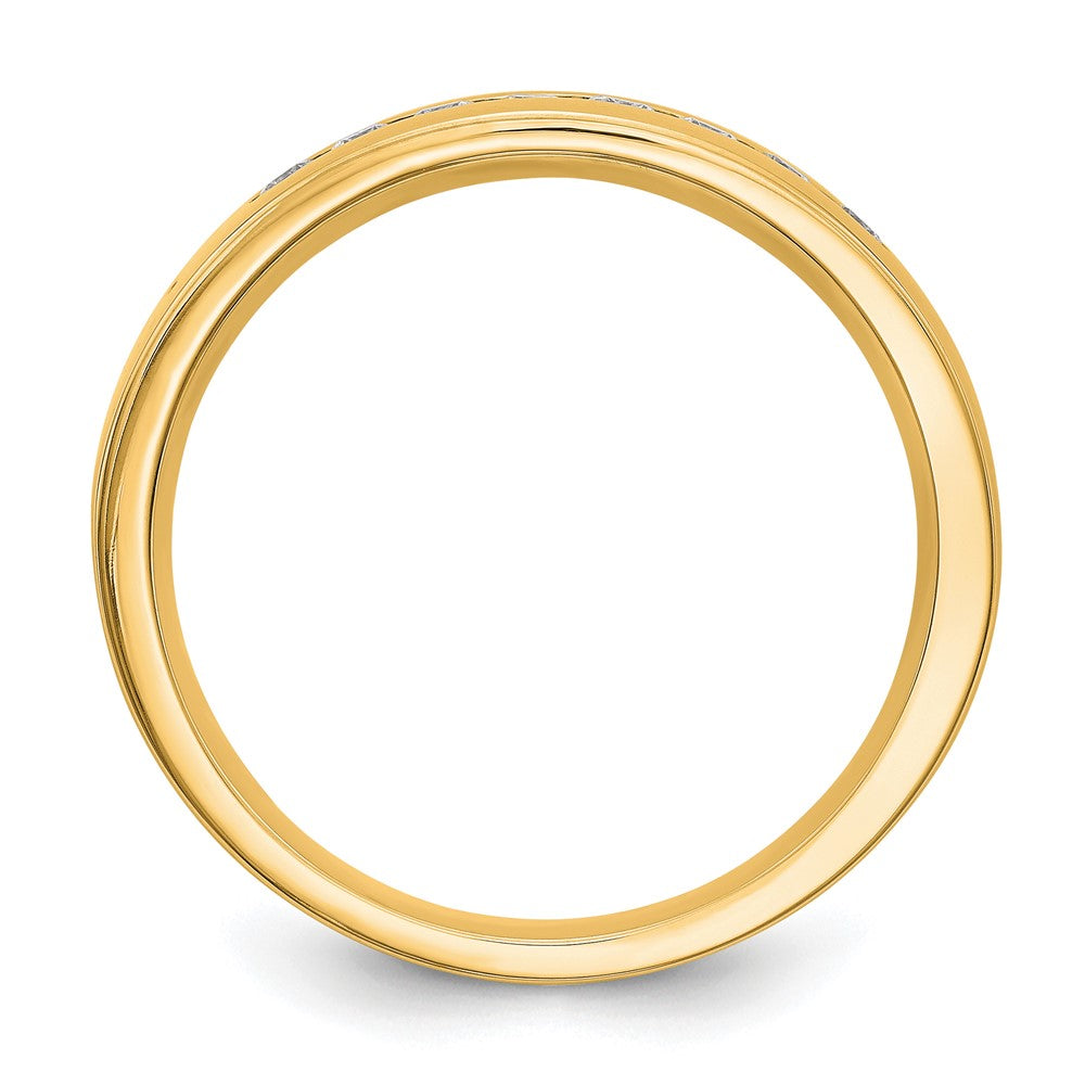 True Origin Men's Lab Grown Diamond VS+ F+ Complete Channel Band