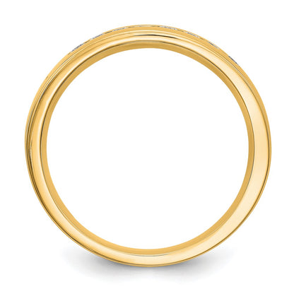 True Origin Men's Lab Grown Diamond VS+ F+ Complete Channel Band