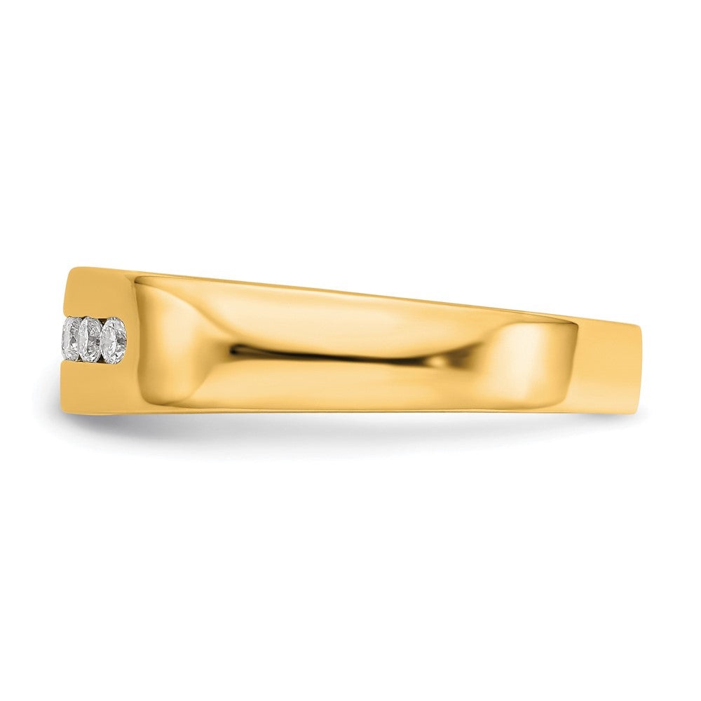 True Origin Men's Lab Grown Diamond VS+ F+ Complete Channel Band
