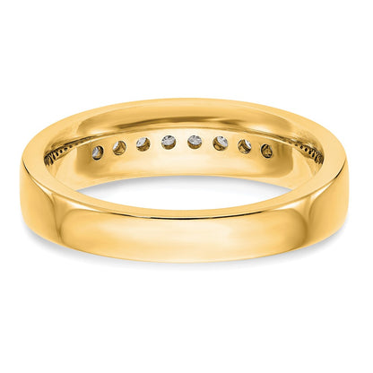 True Origin Men's Lab Grown Diamond VS+ F+ Complete Channel Band