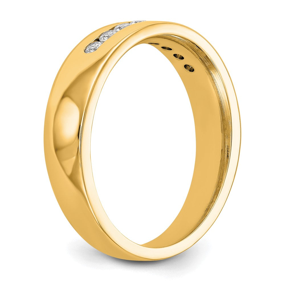 True Origin Men's Lab Grown Diamond VS+ F+ Complete Channel Band
