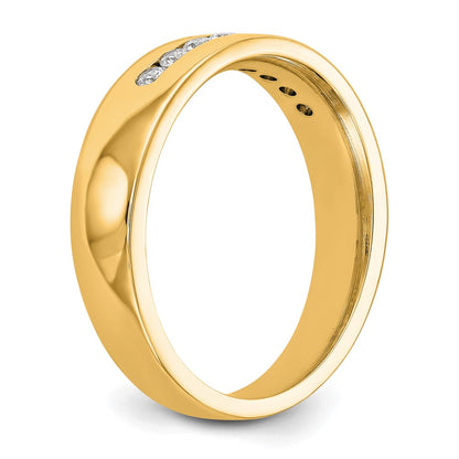 True Origin Men's Lab Grown Diamond VS+ F+ Complete Channel Band