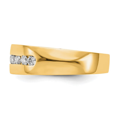 True Origin Men's Lab Grown Diamond VS+ F+ Complete Channel Band