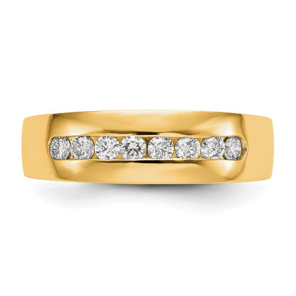 True Origin Men's Lab Grown Diamond VS+ F+ Complete Channel Band