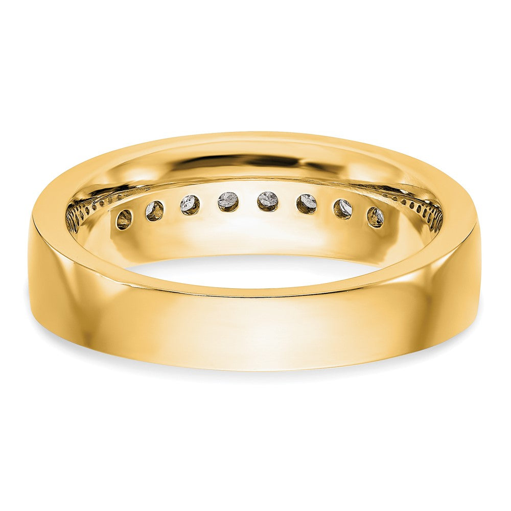 True Origin Men's Lab Grown Diamond VS+ F+ Complete Channel Band