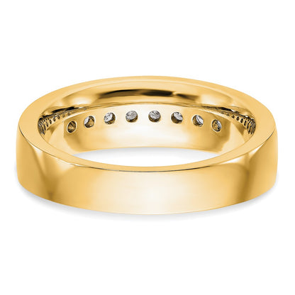 True Origin Men's Lab Grown Diamond VS+ F+ Complete Channel Band