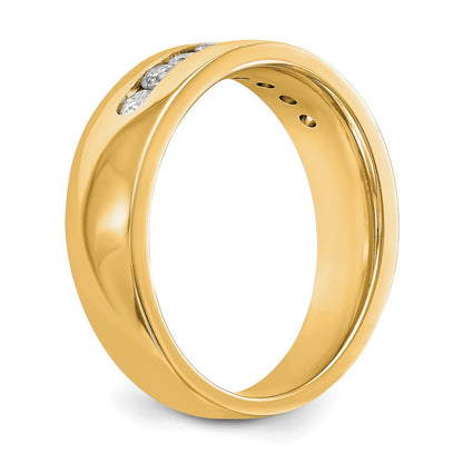 True Origin Men's Lab Grown Diamond VS+ F+ Complete Channel Band