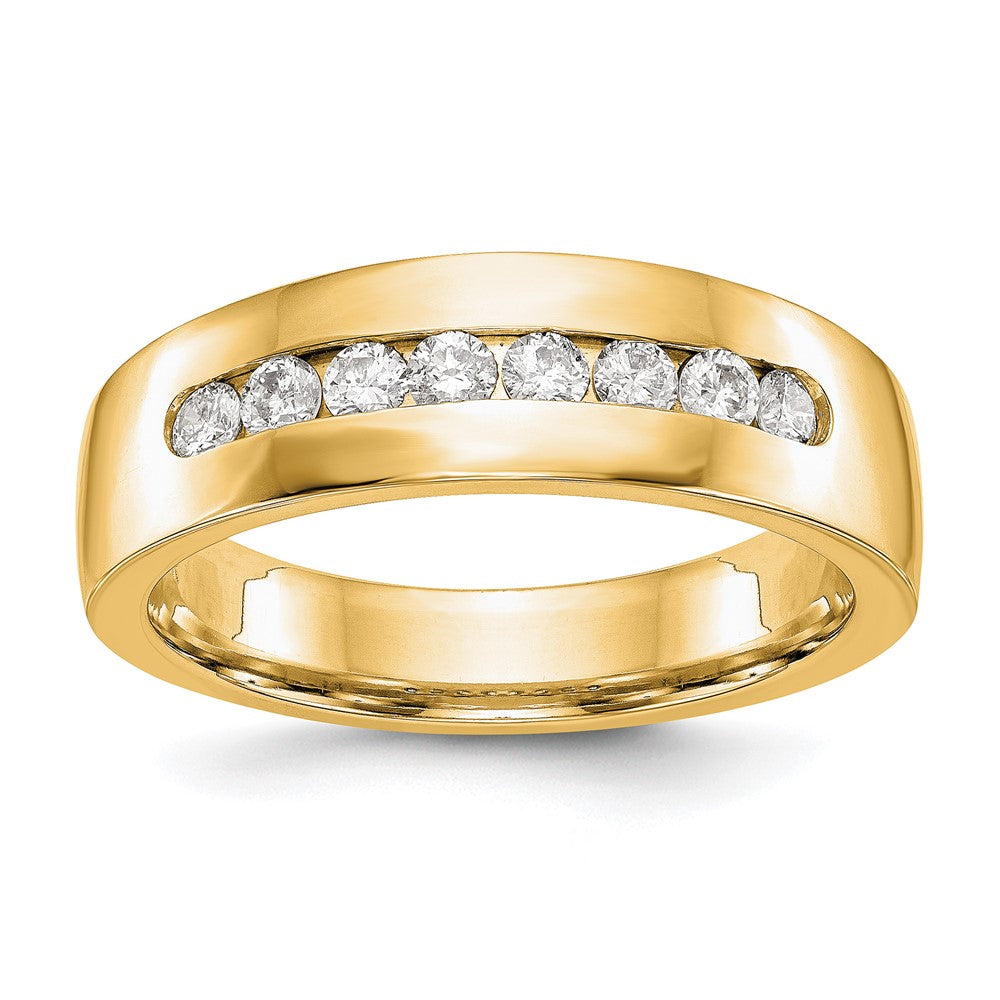 True Origin Men's Lab Grown Diamond VS+ F+ Complete Channel Band