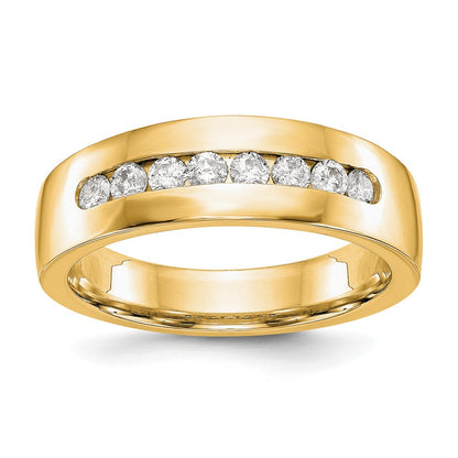 True Origin Men's Lab Grown Diamond VS+ F+ Complete Channel Band