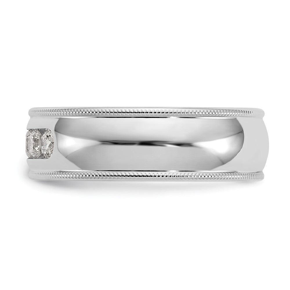True Origin Men's Lab Grown Diamond VS+ F+ Complete Miligrain Band