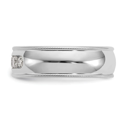 True Origin Men's Lab Grown Diamond VS+ F+ Complete Miligrain Band
