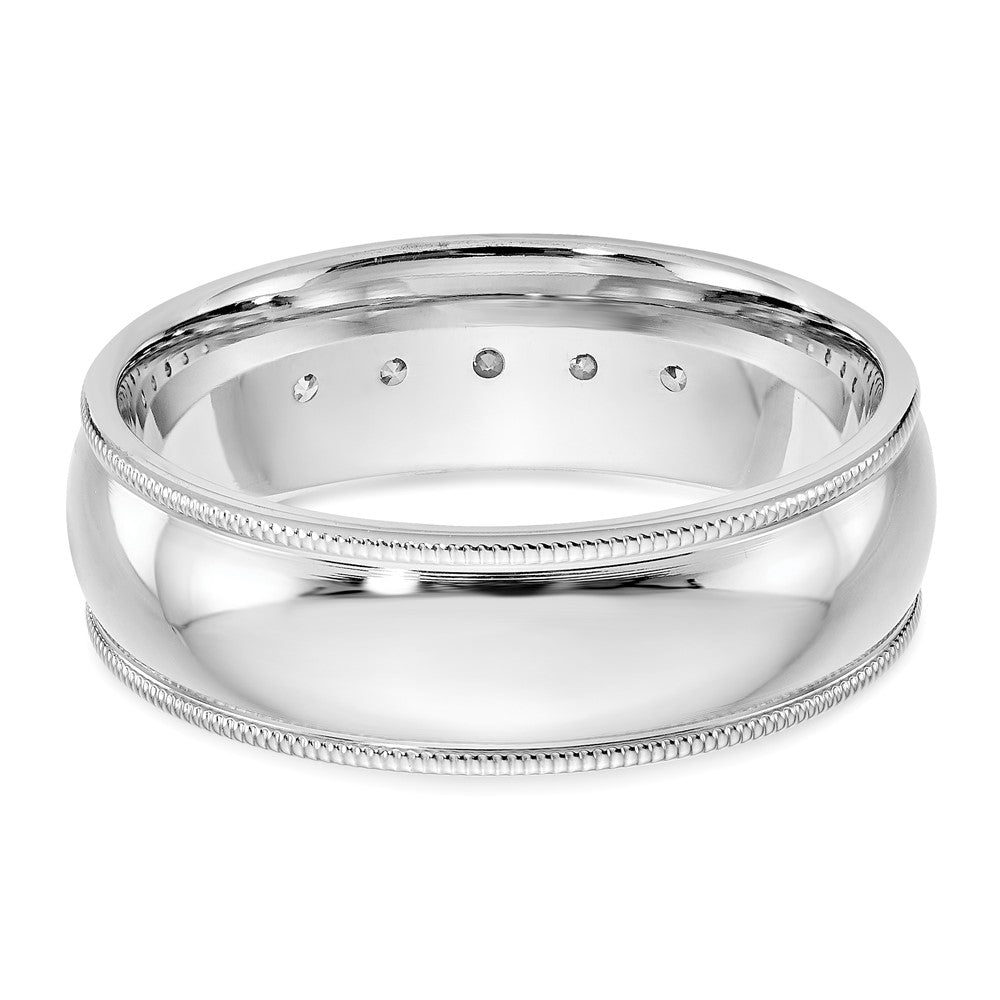 True Origin Men's Lab Grown Diamond VS+ F+ Complete Miligrain Band