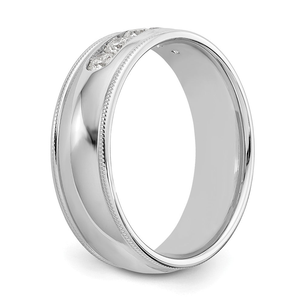 True Origin Men's Lab Grown Diamond VS+ F+ Complete Miligrain Band