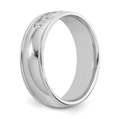 True Origin Men's Lab Grown Diamond VS+ F+ Complete Miligrain Band
