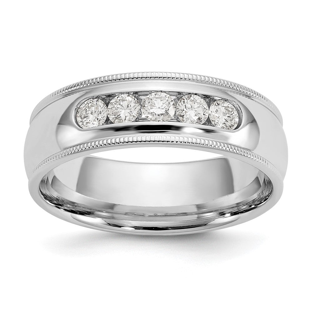 True Origin Men's Lab Grown Diamond VS+ F+ Complete Miligrain Band
