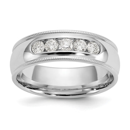 True Origin Men's Lab Grown Diamond VS+ F+ Complete Miligrain Band