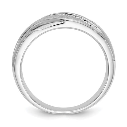 True Origin Men's Lab Grown Diamond VS+ F+ Complete Brushed and Polished Band