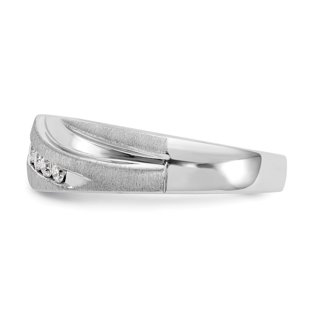 True Origin Men's Lab Grown Diamond VS+ F+ Complete Brushed and Polished Band