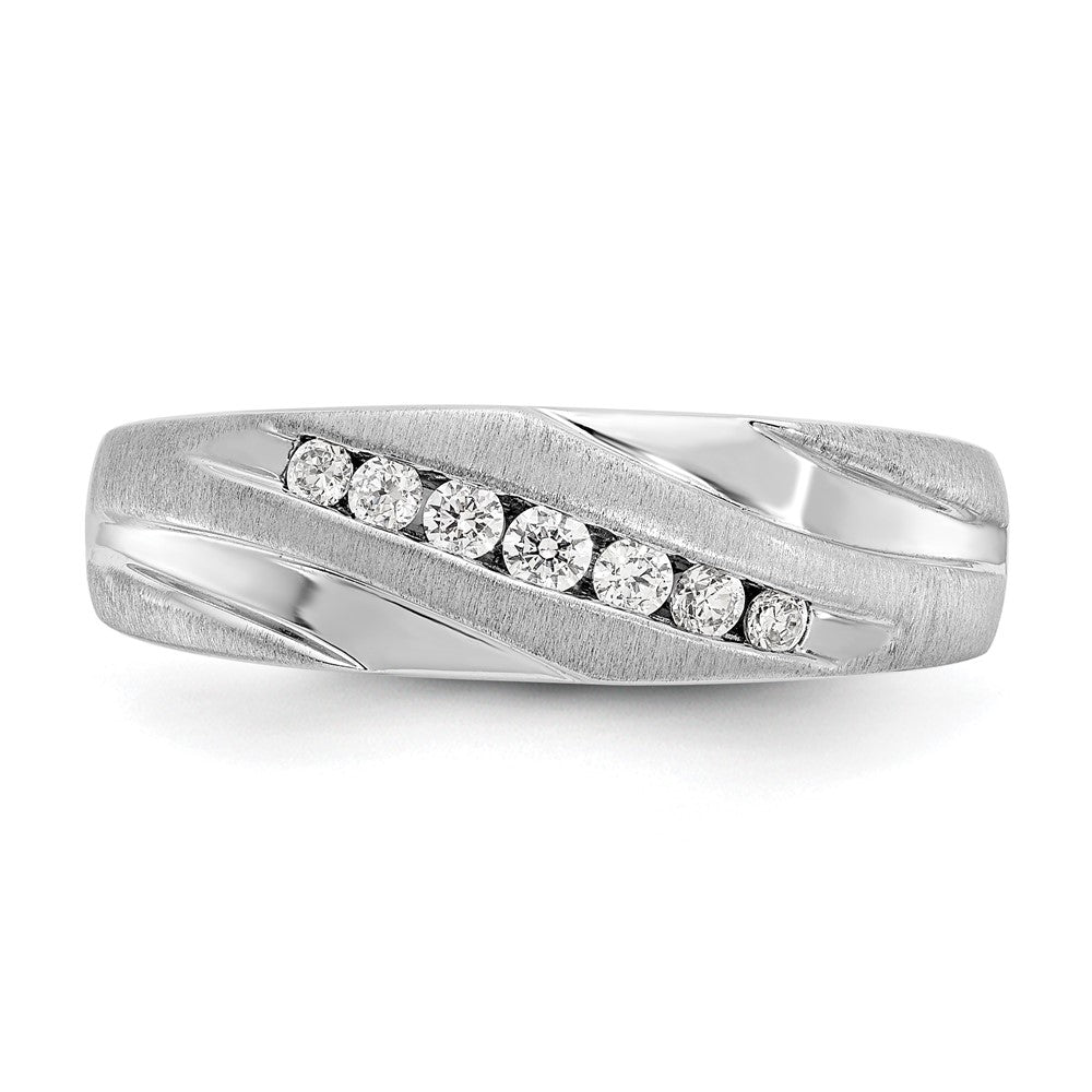 True Origin Men's Lab Grown Diamond VS+ F+ Complete Brushed and Polished Band