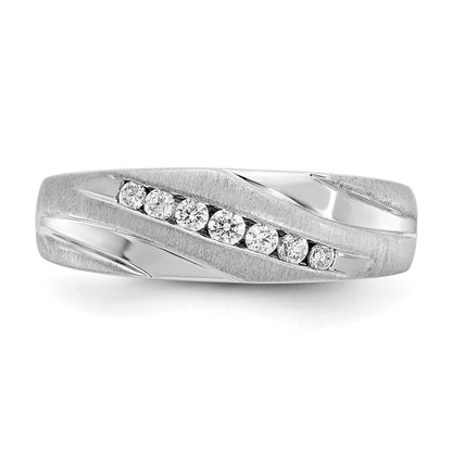 True Origin Men's Lab Grown Diamond VS+ F+ Complete Brushed and Polished Band