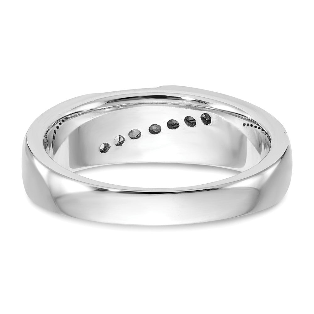 True Origin Men's Lab Grown Diamond VS+ F+ Complete Brushed and Polished Band