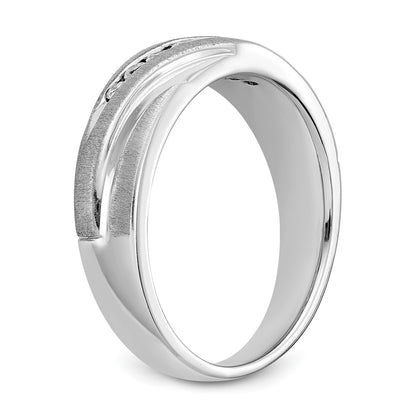 True Origin Men's Lab Grown Diamond VS+ F+ Complete Brushed and Polished Band