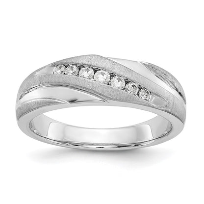 True Origin Men's Lab Grown Diamond VS+ F+ Complete Brushed and Polished Band