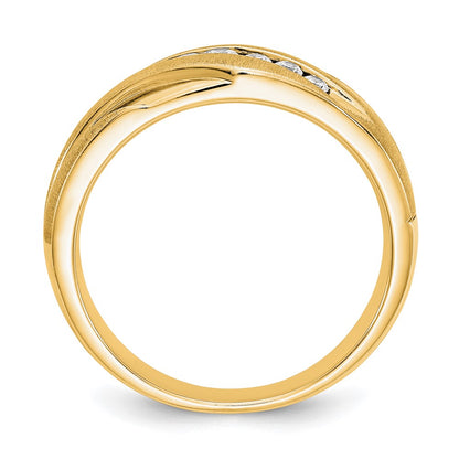 True Origin Men's Lab Grown Diamond VS+ F+ Complete Brushed and Polished Band