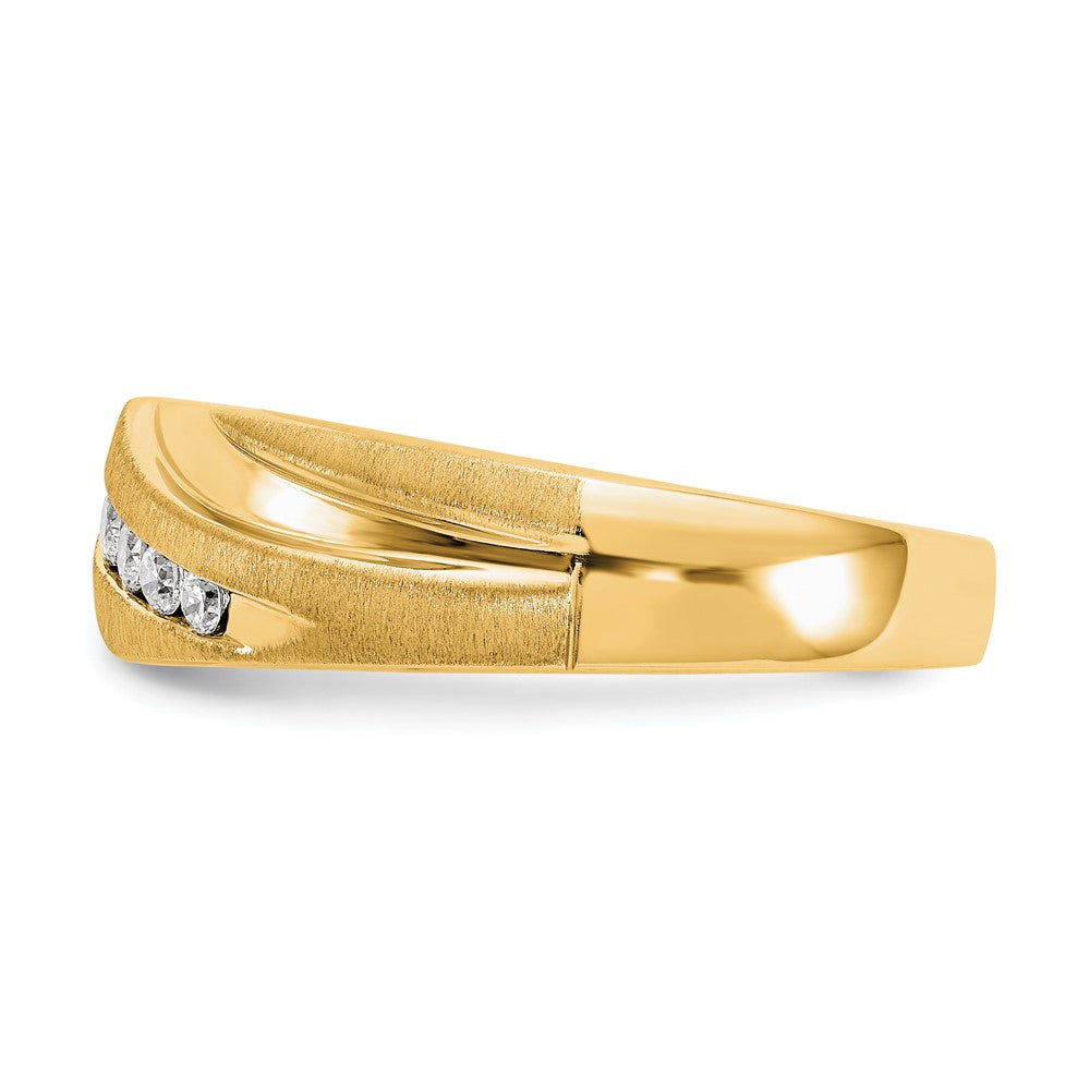 True Origin Men's Lab Grown Diamond VS+ F+ Complete Brushed and Polished Band